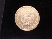 Peruvian Coin - 2014 - 1 Nuevo Sol