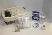 Basket of First Aid Items