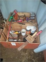 Box Of Grooming Supplies, Hoof Trimmin Equip,