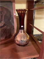 Ship Gold Purple Vase