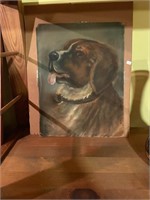 Antique Dog Painting