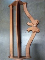 Wooden shelf with ribbon cutout
