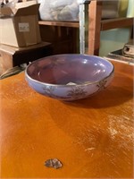 Purple with Silver Overlay Unusual Bowl