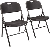 Amazon Basics Folding Plastic Chair, 2-Pack