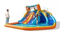 Water Slide with Splash Pool and Water Sprayers