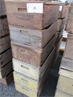 (6) Vintage Wood Fruit Crates