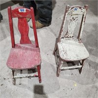 2 Wooden Kids Chairs