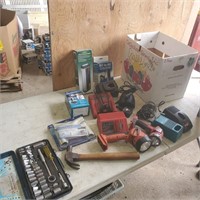 Milwaukee Tools and Chargers, Socket Set, Etc