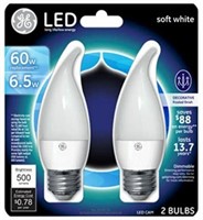 G E Lighting 17842 0 GE 2PK 7W CLR LED Bulb 3 pack