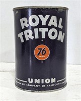 Vintage Royal Triton 76 Union Oil Can, unopened.