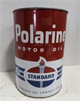 Vintage 5 quart Standard Polarine Motor Oil Can