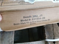 20pack 18in RND steel stake w holes