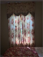 WAVERLY PAIR FLORAL CURTAINS