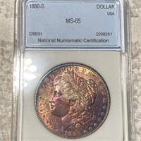 1880-S Morgan Silver Dollar NNC - MS65