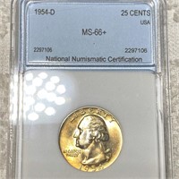 1954-D Washington Silver Quarter NNC - MS66+