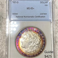 1921-D Morgan Silver Dollar NNC - MS 65+