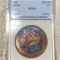 1921 Morgan Silver Dollar NNC - MS65+
