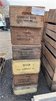 (6) Vintage Wood Fruit Crates