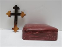 Wooden cross and box
