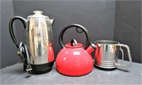 Tea kettle, coffee pot, and trigger-action sifter