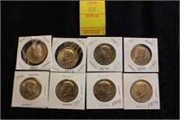 8 Kennedy Half dollars