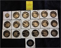 19 Jefferson nickels all 1950's