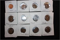 67 wheat pennies 1957