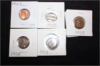 23 wheat pennies 1958