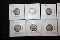 29 Buffalo nickels 1936