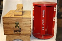 Kiwi shoe polish rack and showshine kit
