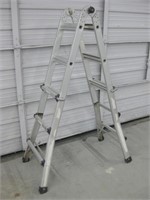 Adjustable Height Alum. Extension / Folding Ladder