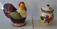 Chicken Cookie Jar & Pear Canister