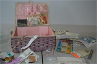 Vintahge Sewing Box & Contents