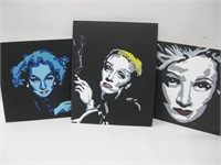 Three 16"x 20" Original Betty Davis Paintings