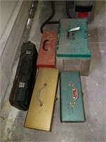 3 METAL & 2 PLASTIC TOOL BOXES/CASES