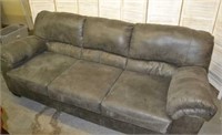Gray Pleather Sofa