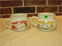 2 Vintage Soup Mugs