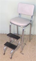 Vtg Kitchen Step Chair 33 1/2"