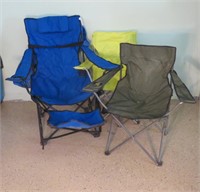 Lot of 3 Folding Camp Chairs