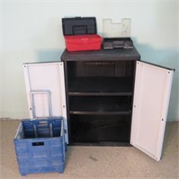 3 Shelf Storage Unit, Toolbox, Rolling Cart