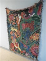 52" X 70" Jungle Art Tapestry