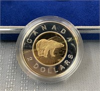 1996 Two dollar gold & silver coin, Polar Bear