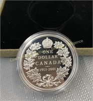 1911-2001 Canada proof silver dollar, Dollar