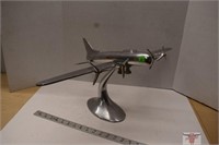 Stainless Steel Airplane Model 24" x 13" x 12"
