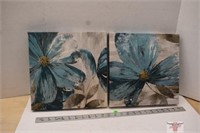 2 - Flower Décor Pictures 12" x 12"