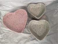 Collection of heart shaped (8) plates and (6)