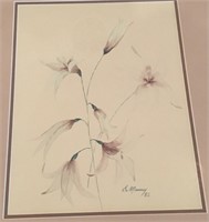Susan Mowery, watercolour "Flowers" 11.5" x 9"
