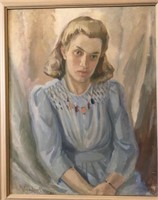 Julia Crawford, oil portrait, 28.5" x 22.5"
