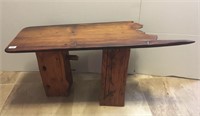 Ian Stewart, found wood occasional table/bench