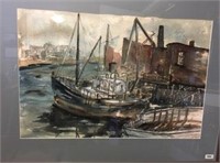 Carol Bouman, watercolour "The Boat St. Andrews"